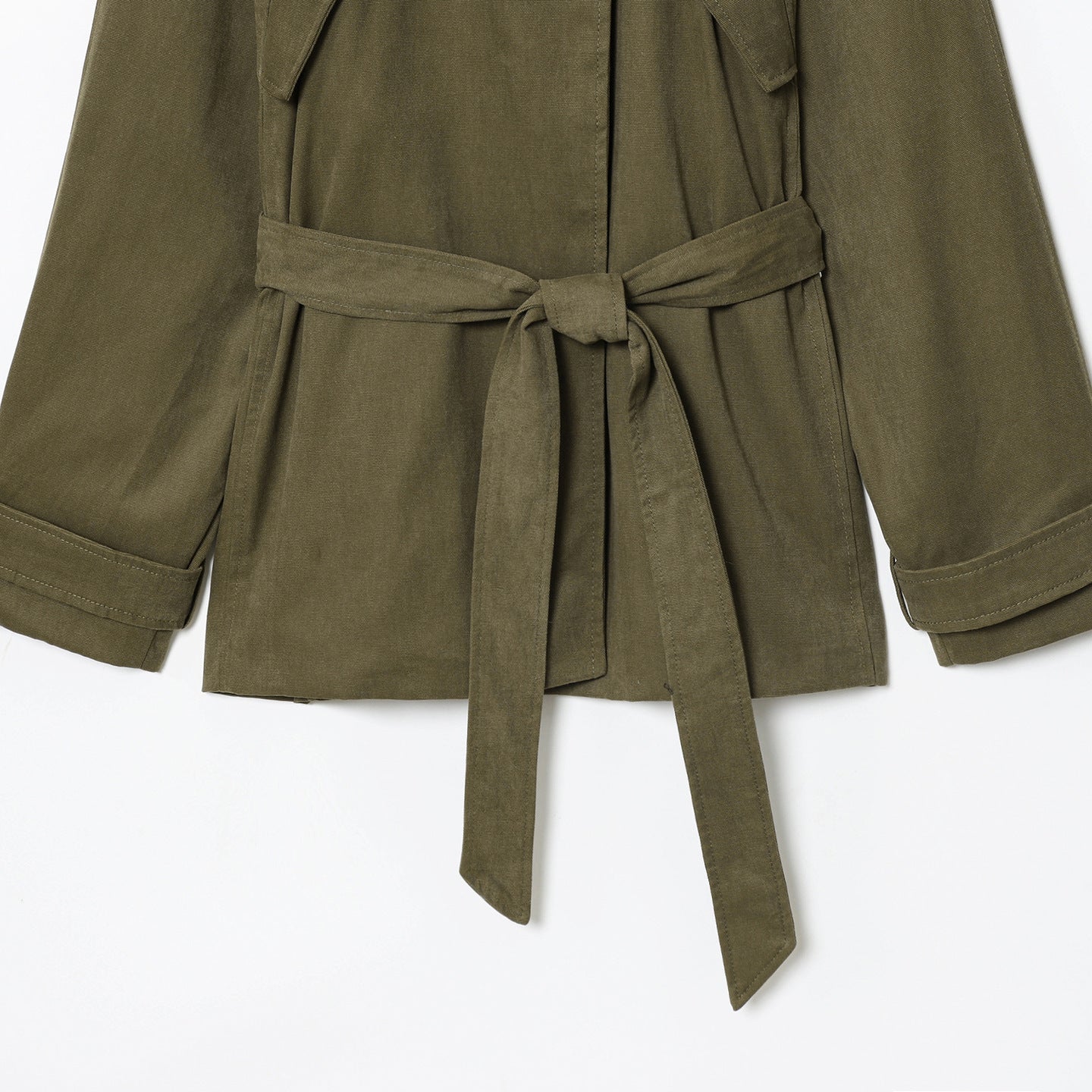 Women's Fashion Temperament Leisure Waistband Trench Coats