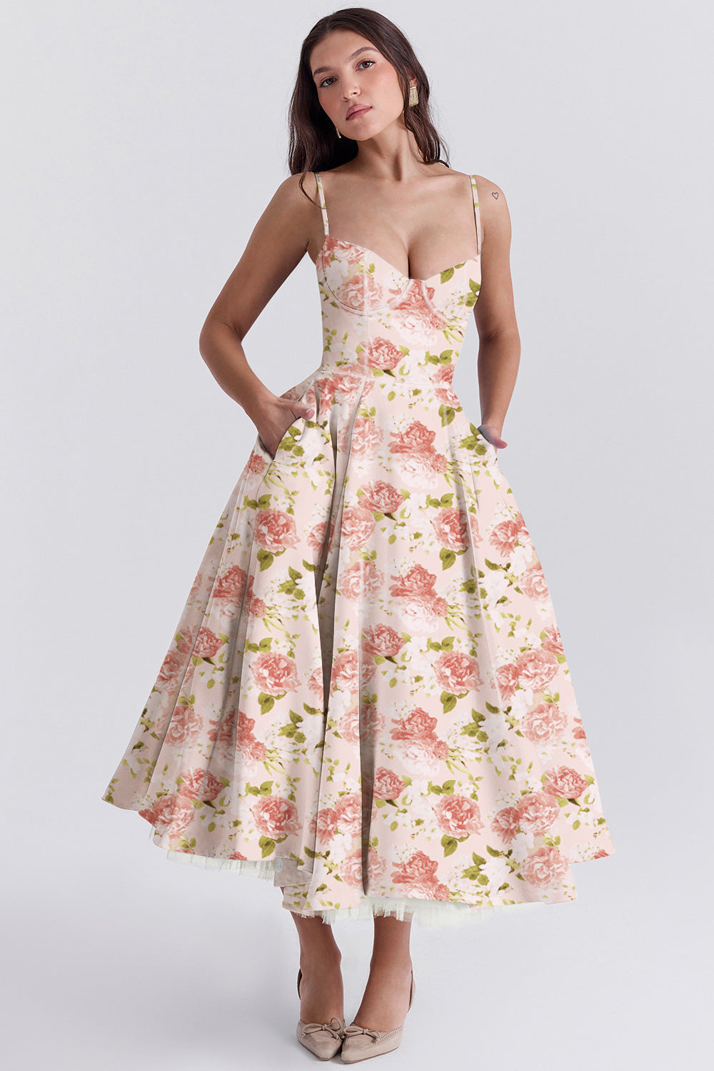 Princess Dress French Mesh Swing Floral Dresses