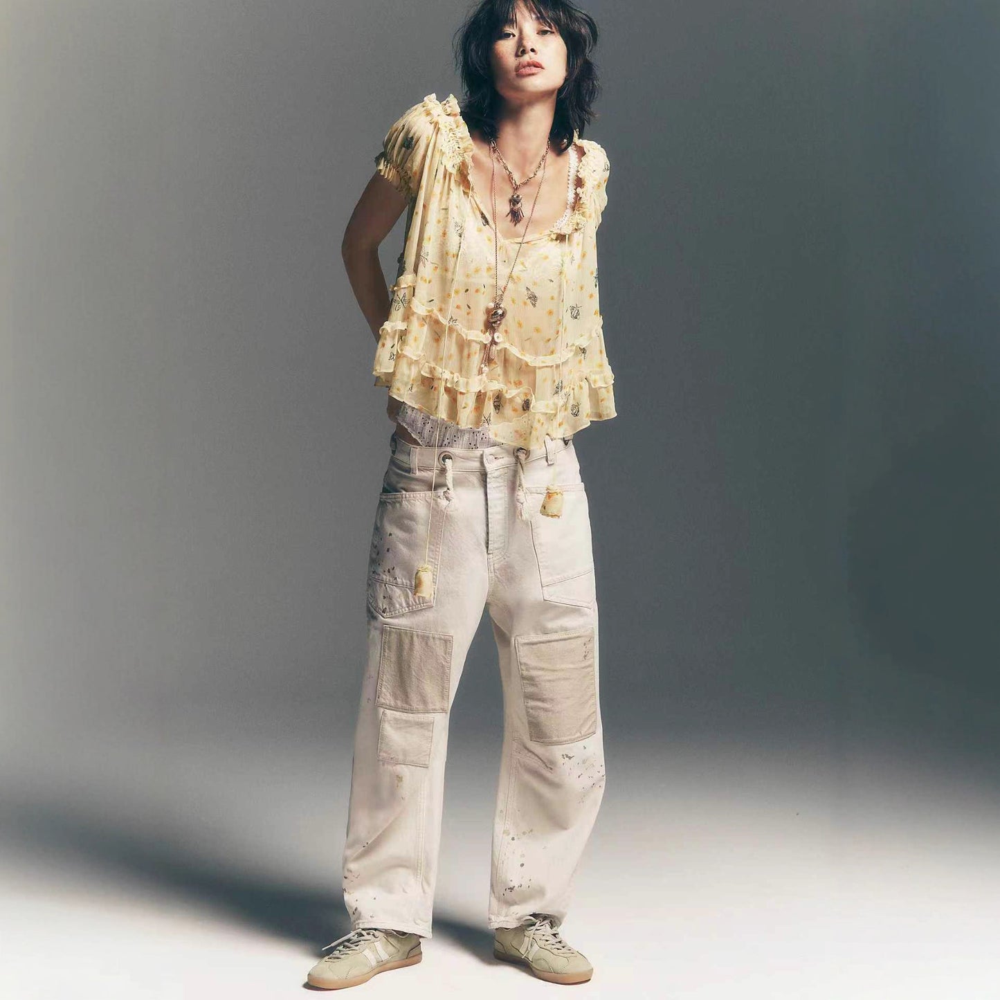 Eight Colors Fashion American Retro Washed Jeans