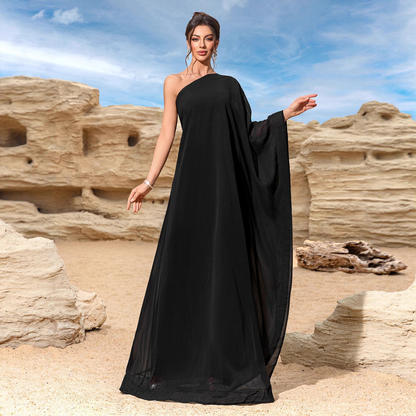 Women's Sleeveless Sloping Shoulder Summer Retro Temperament Clothing
