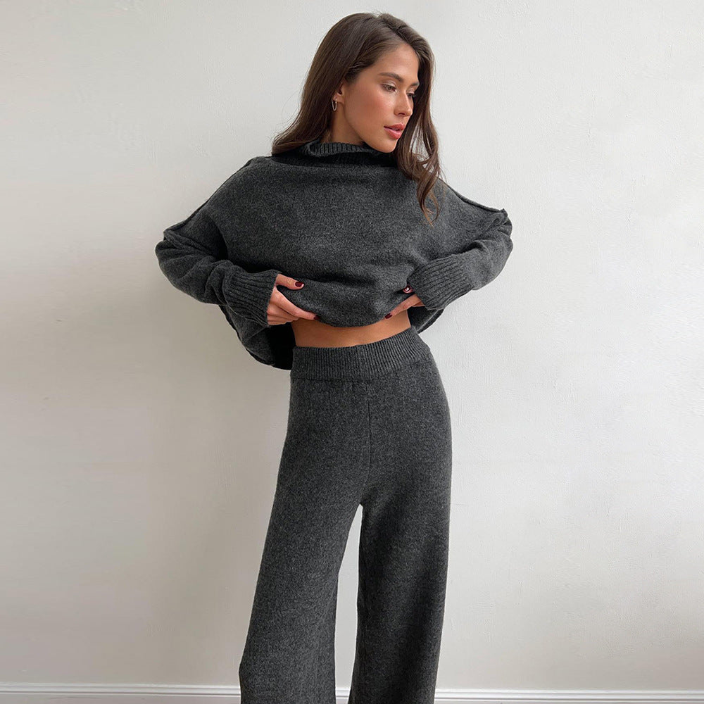Women's Turtleneck Loose Casual Lazy Thickened Knitting Suits