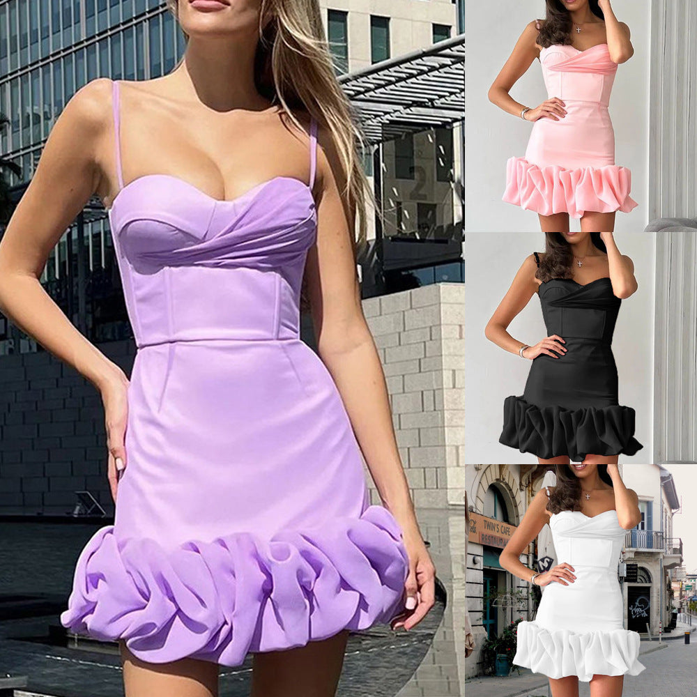 Women's Summer Sexy Pleated Slip Slim Fit Skirts