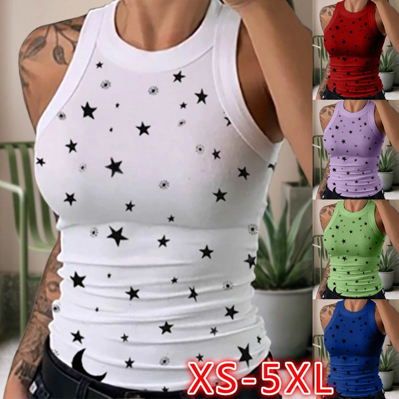 Women's Digital Printed Wear Round Neck Sexy Blouses