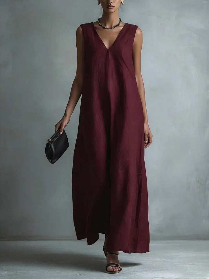 Women's Casual Elegant Fashion Sleeveless Solid Color Dress