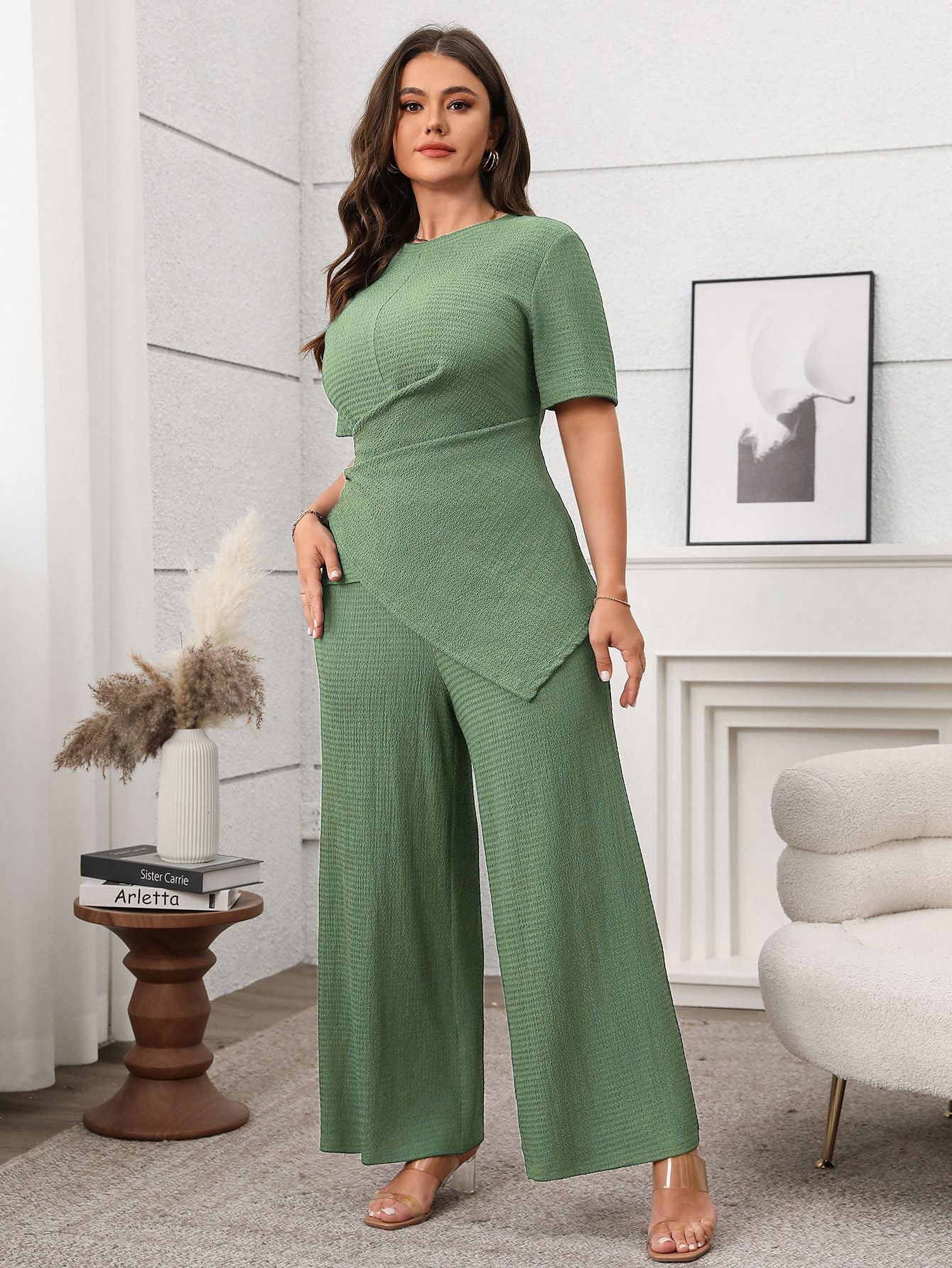 Women's Temperament Leisure Solid Color Sleeve Wide Suits