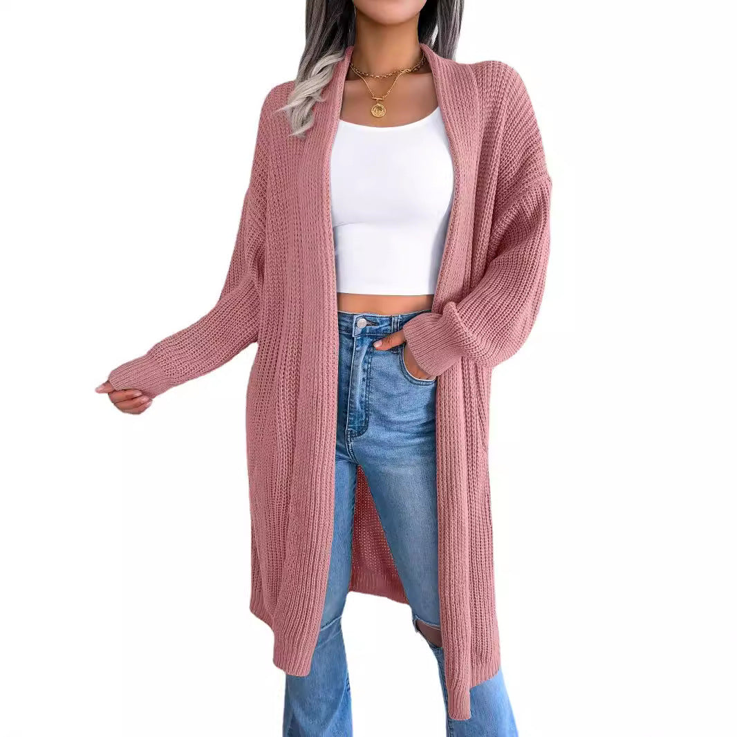 Attractive Women's Clearance Casual Lapel Long Sweater