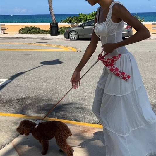 Women's Sexy White Pure Desire Dress Summer Pleated Temperament Dresses