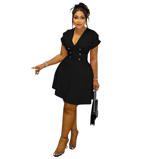 Women's Elegant Solid Color African Dress Dresses