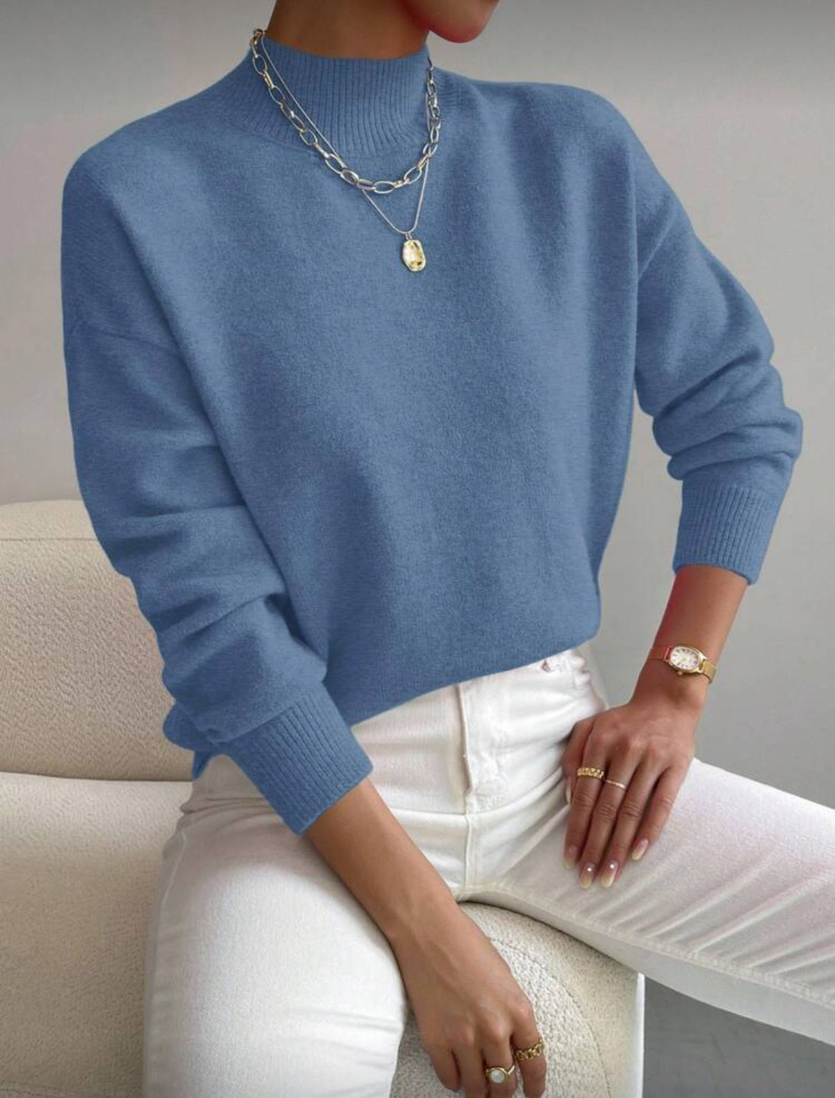 Women's Casual Comfortable Elegant Pullover Knitted Temperament Sweaters