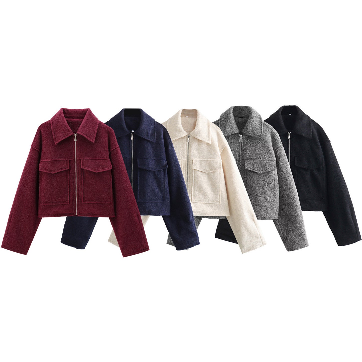 Women's Versatile French Fashion Bead Leather Jackets