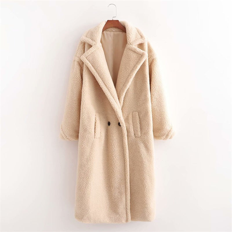 Women's Autumn Artificial Teddy Long-sleeved Thickened Thermal Coats