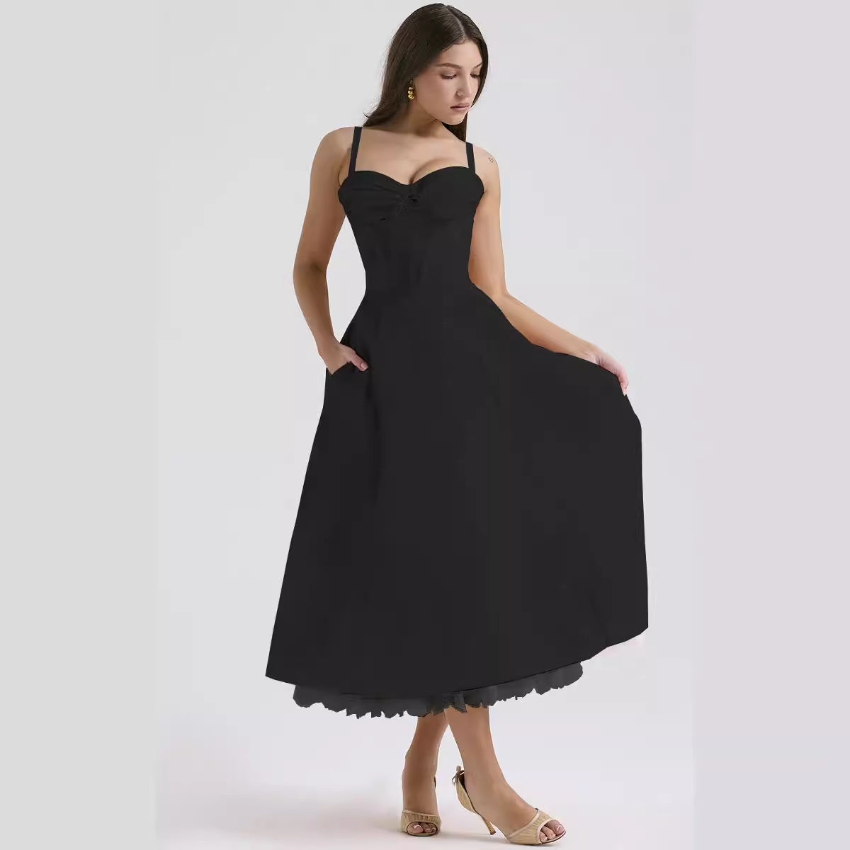 Series French Summer Strap Gentle Dress Dresses