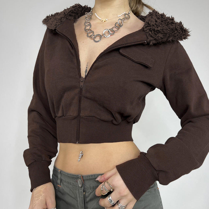 Hooded Letters Embroidered Double-headed Zipper American Jackets