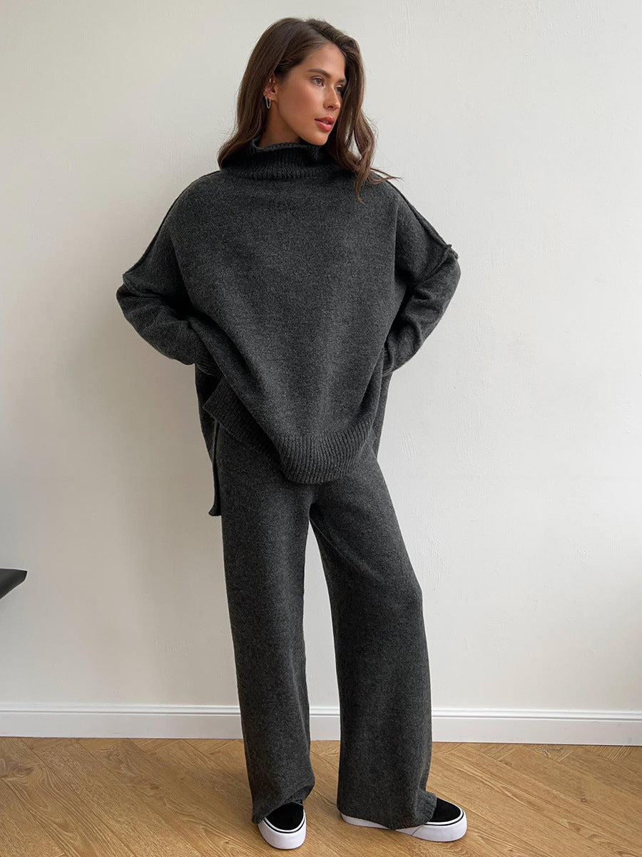 Women's Turtleneck Loose Casual Lazy Thickened Knitting Suits