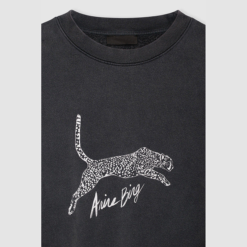 Women's Spring North American Niche Leopard Letter Sweaters