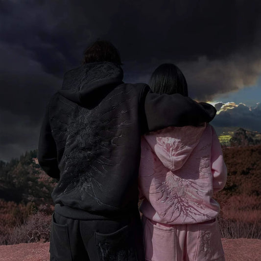 Women's & Men's & Street Retro Hip Hop Embroidery Personality Sweaters