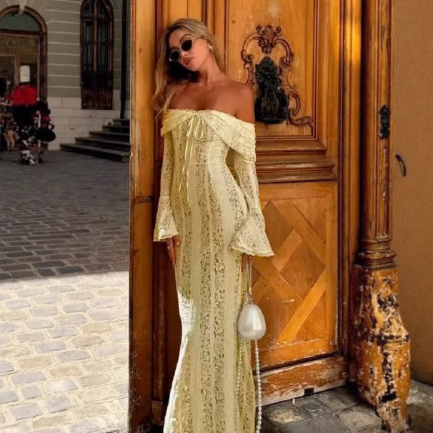 Women's Fashion Elegant Sexy Tube Lace Dress Dresses