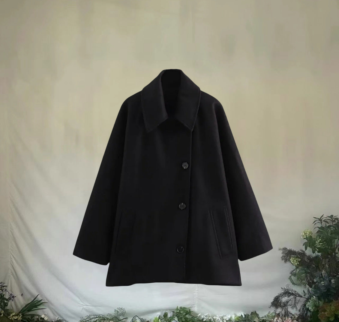 Women's Fashion Wear Lapel Oblique Breasted Warm Jackets