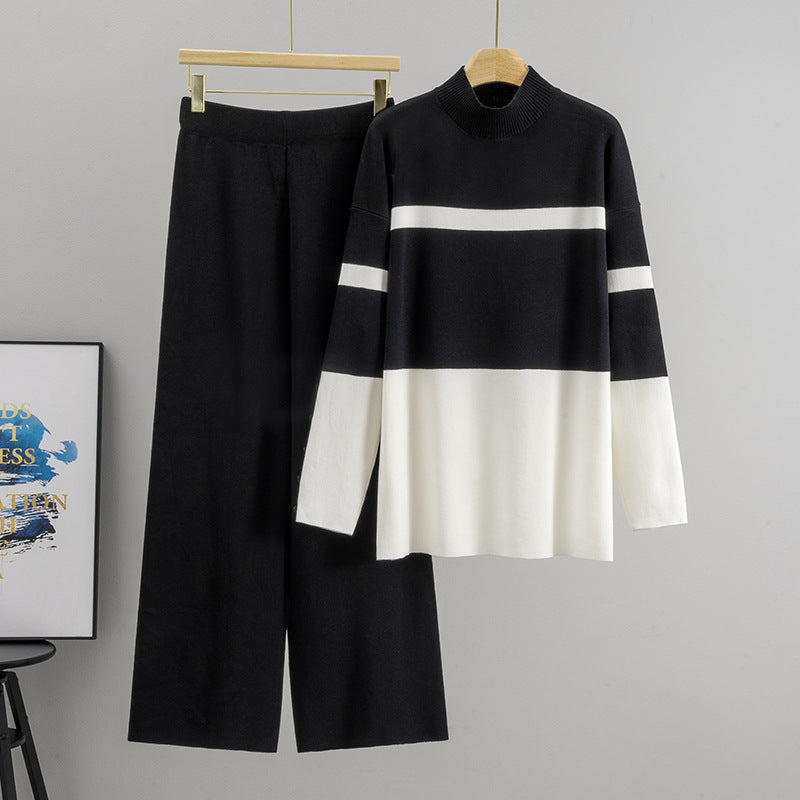 Women's European Goods Sports Striped Loose Two-piece Fashion Casual Suit