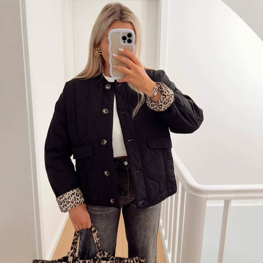 Women's Quilted Button Cotton Fashion Comfortable Retro Jackets