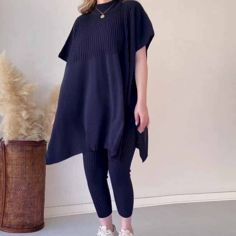 Autumn Round Neck Loose Casual Two-piece Suits