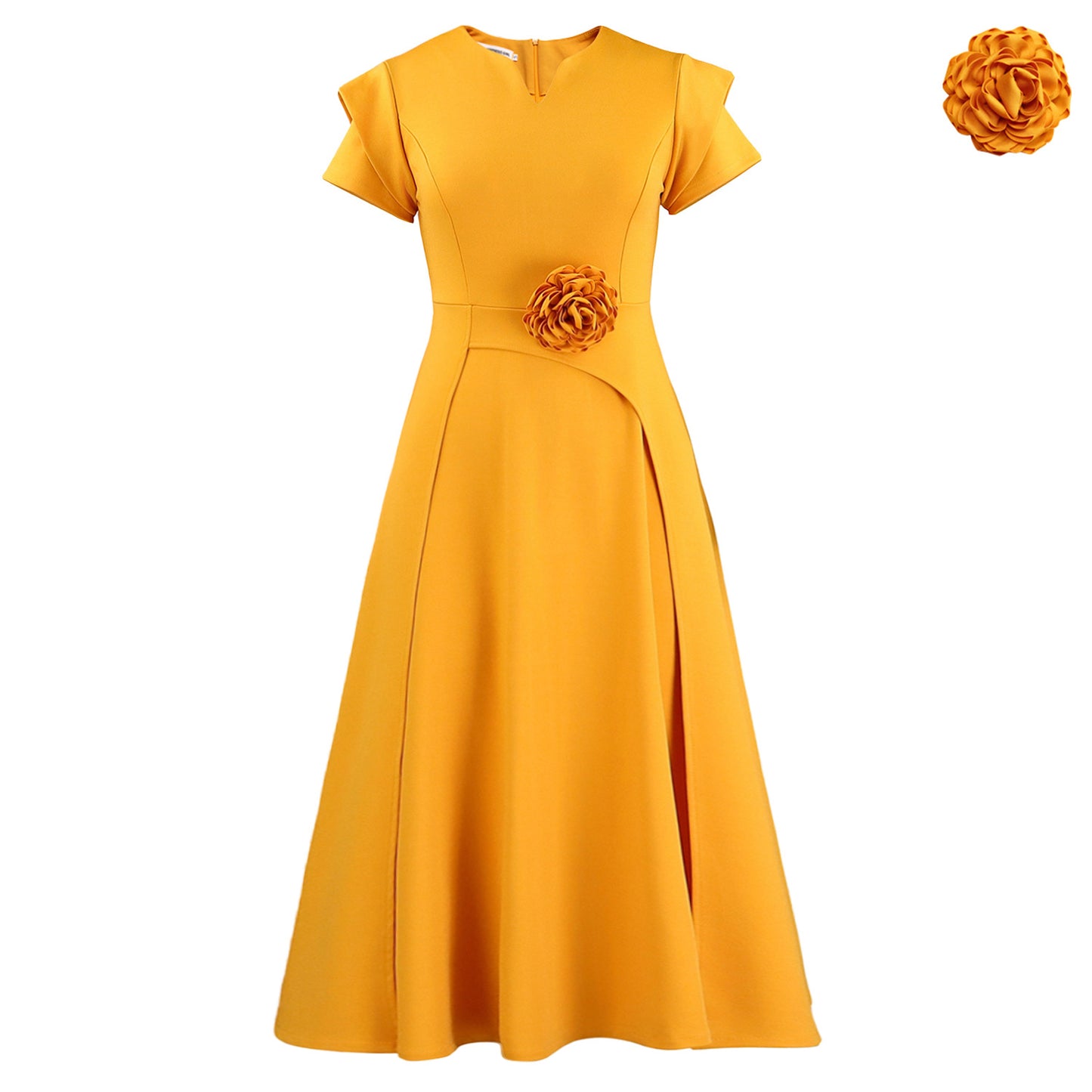 Women's Summer Elegant Large Mid-length High Waist Big Swing Dress