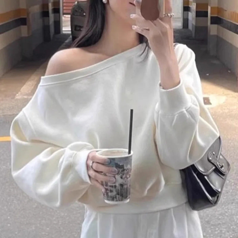 Women's Solid Color Hoodie Elegant Loose Casual Women's Sweater, Sweater