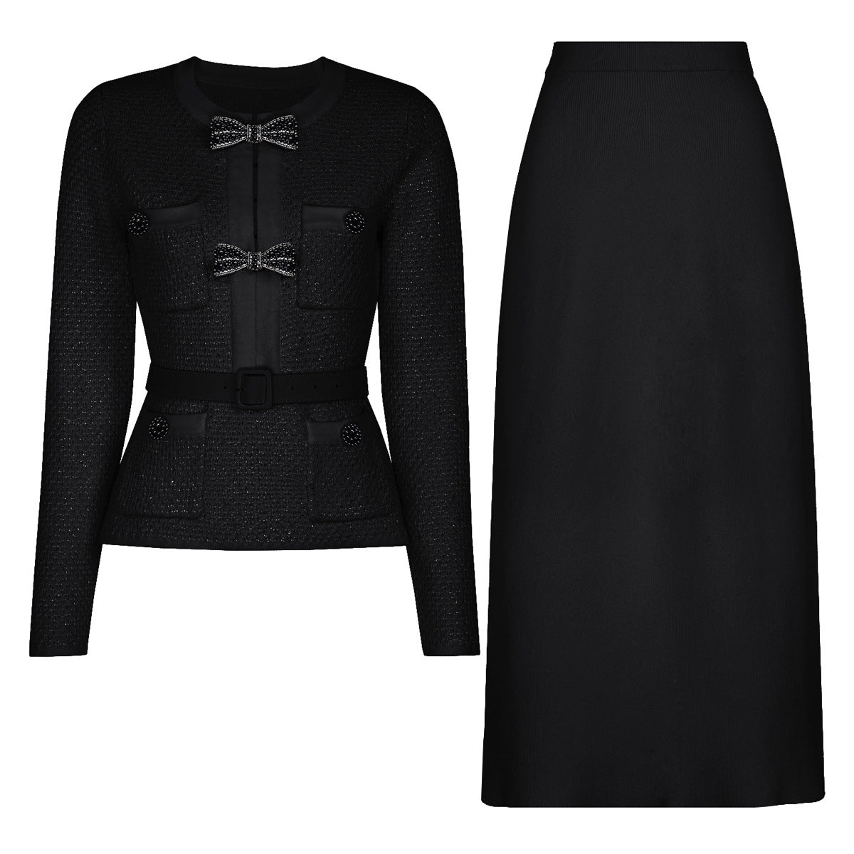 Women's Attractive Slouchy Beaded Belt Slimming Skirts