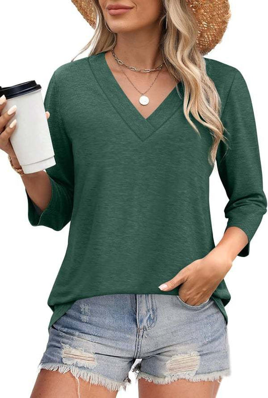 Women's Shirt Spring Casual Waist Knitted T-shirt Blouses