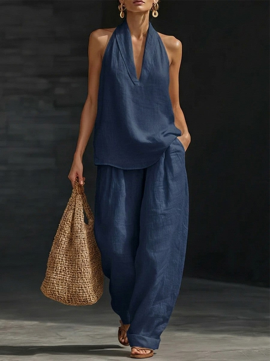 Versatile Fashion Charming Women's Halter Sleeveless Suits