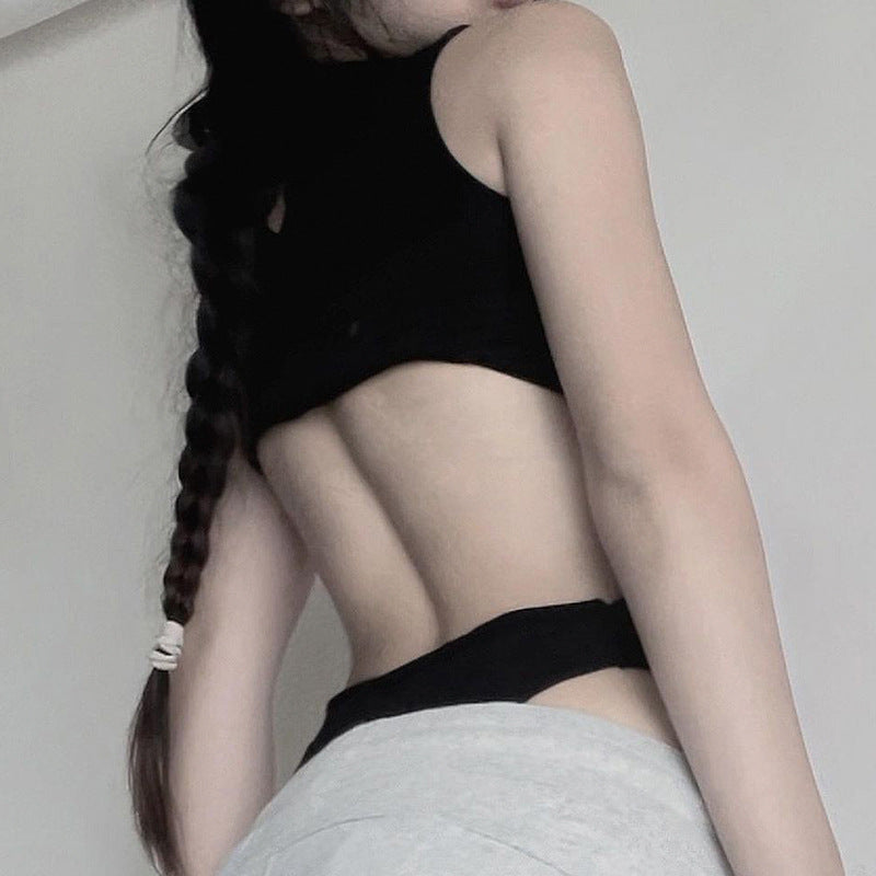 Hot Solid Color Basic Beauty Back Tops