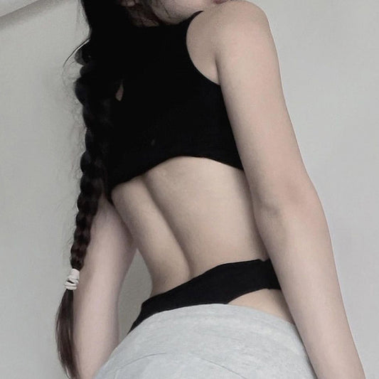 Hot Solid Color Basic Beauty Back Tops