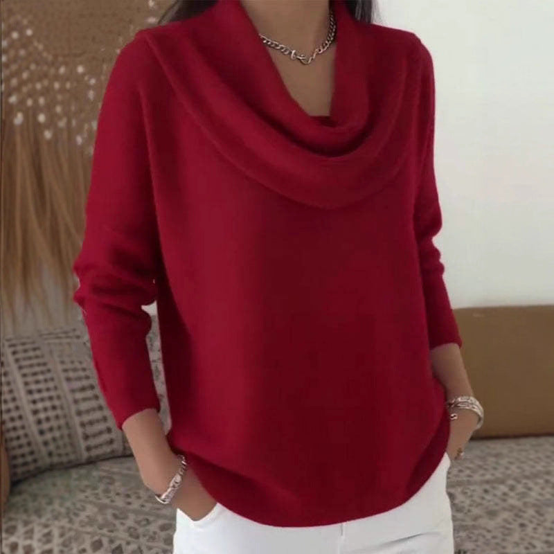 Creative Fashion Women's Solid Color Long-sleeved Women's Sweater