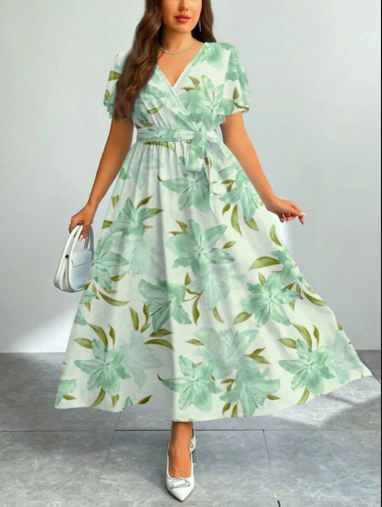 Attractive Classy Printed Summer Holiday Floral Dress