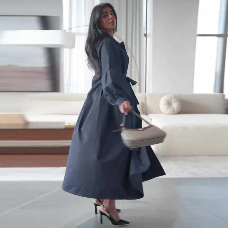 Women's Autumn Fashion Simple Long Sleeve Dress Dresses