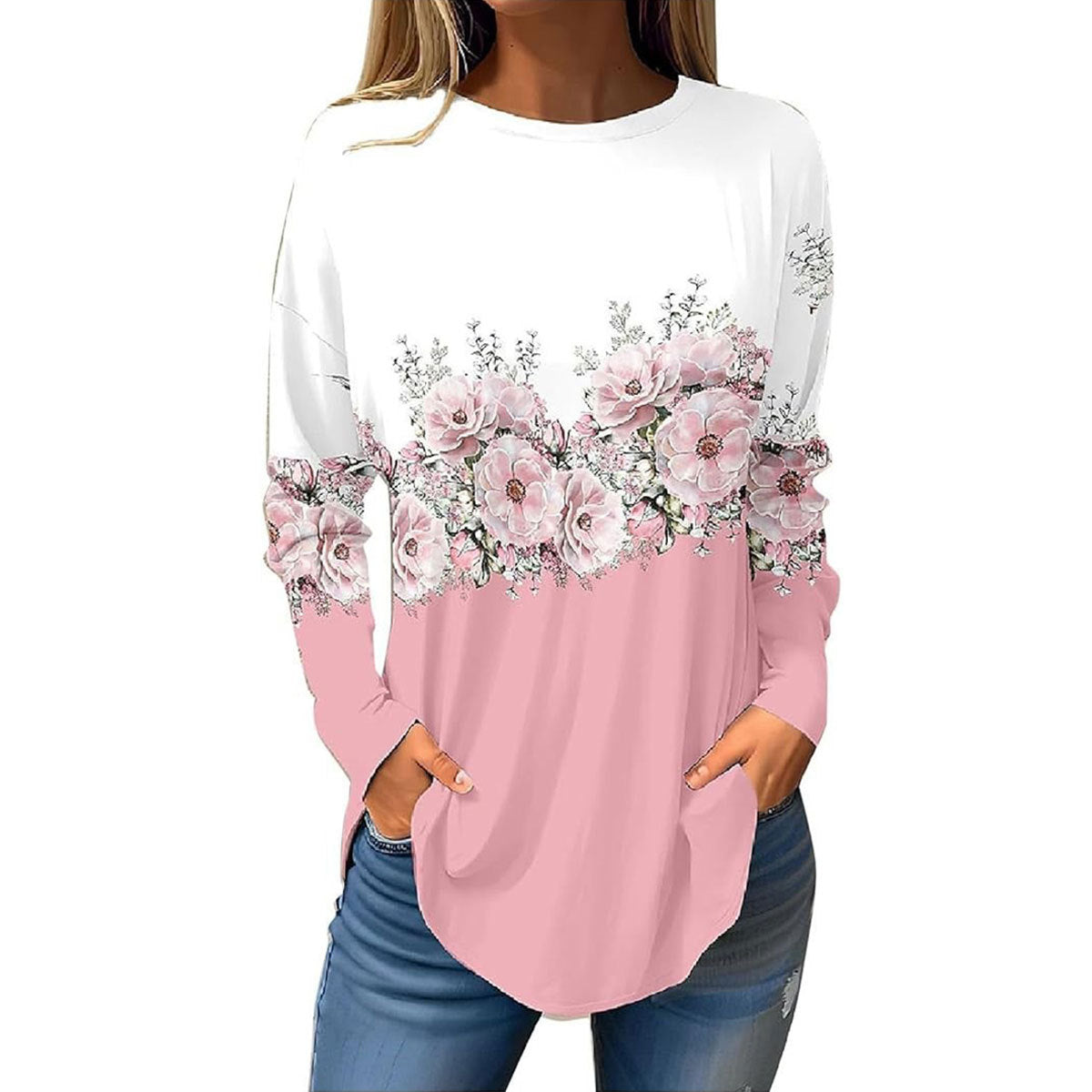 Crafts Summer Hem Arc Loose Long Blouses