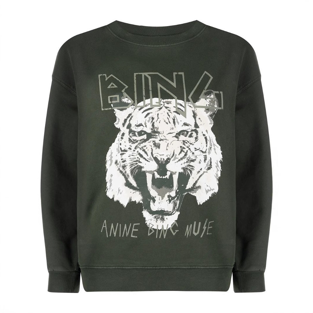 Women's Classic Tiger Head Digital Printing Printed Sweaters