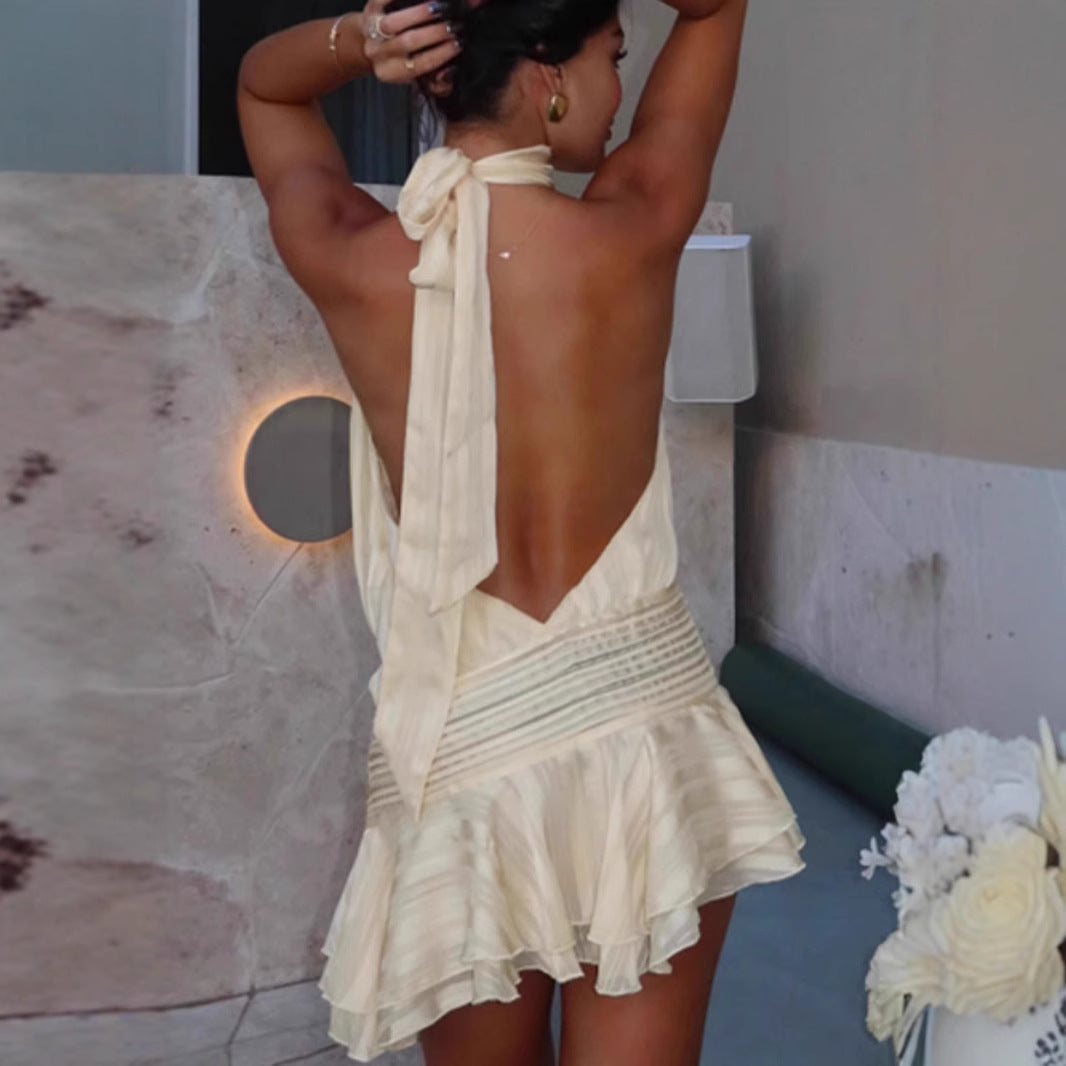 Women's Sleeveless Backless Sexy Mini Dress Dresses