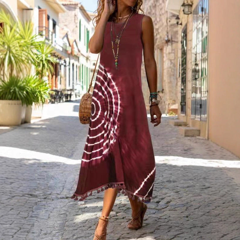 Women's Summer Printed Slim Fit Long Sleeveless Vests