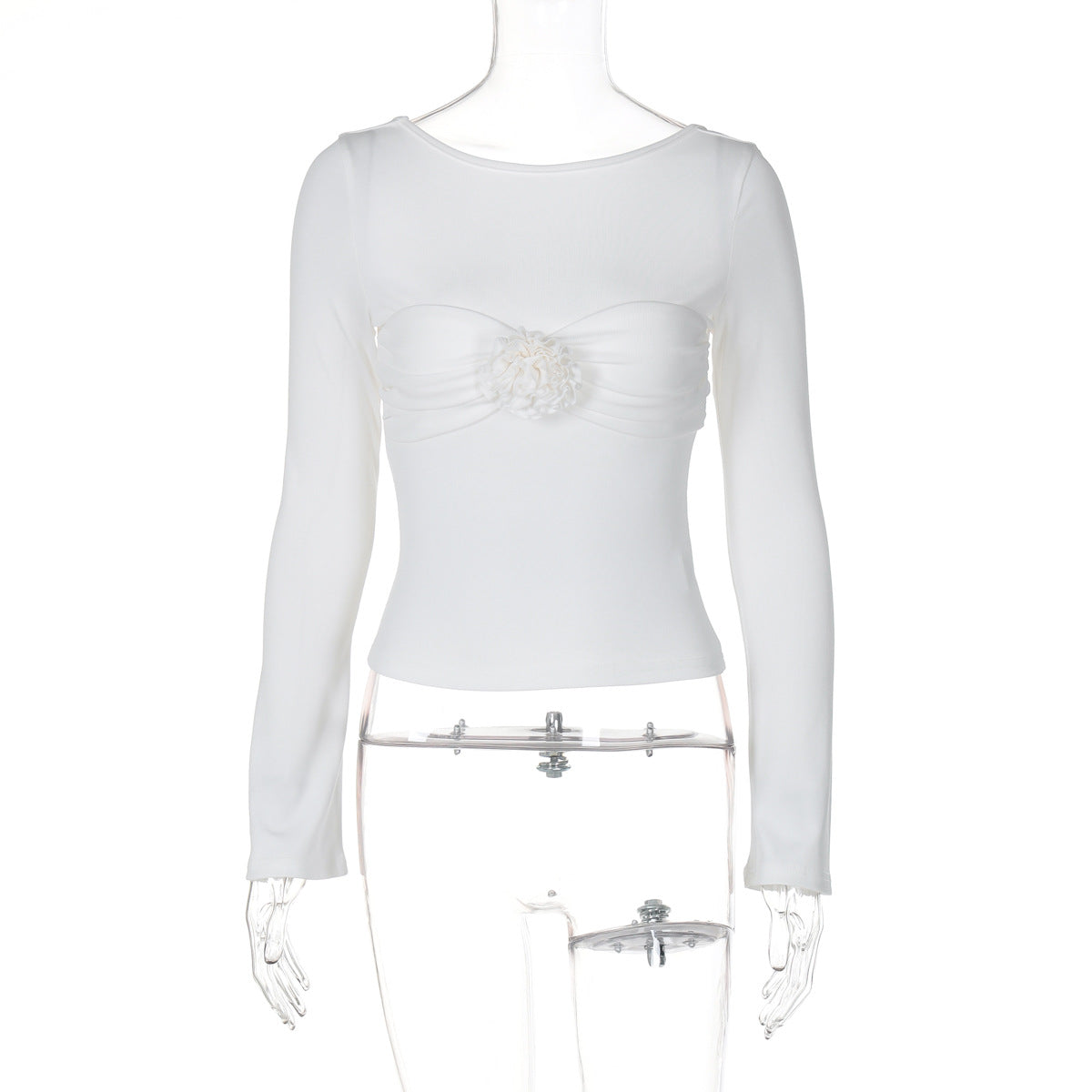 Women's Neck Long Sleeve Personality Bare Back Blouses