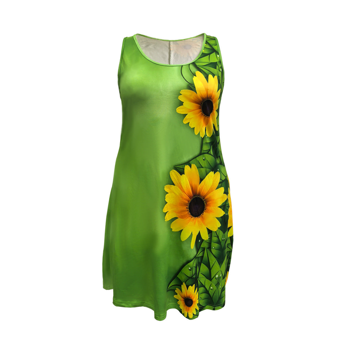 Comfortable Casual Fashion Sunflower Print Sleeveless Vests