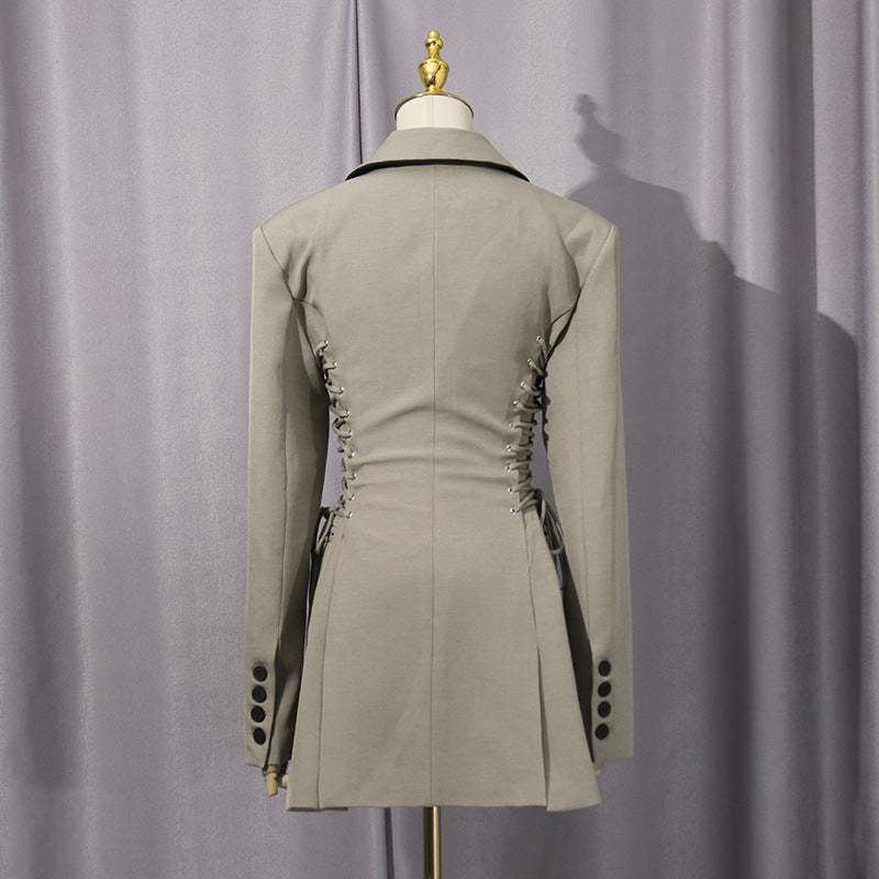 Women's Design Autumn Trendy Tied Slim Fit Blazers