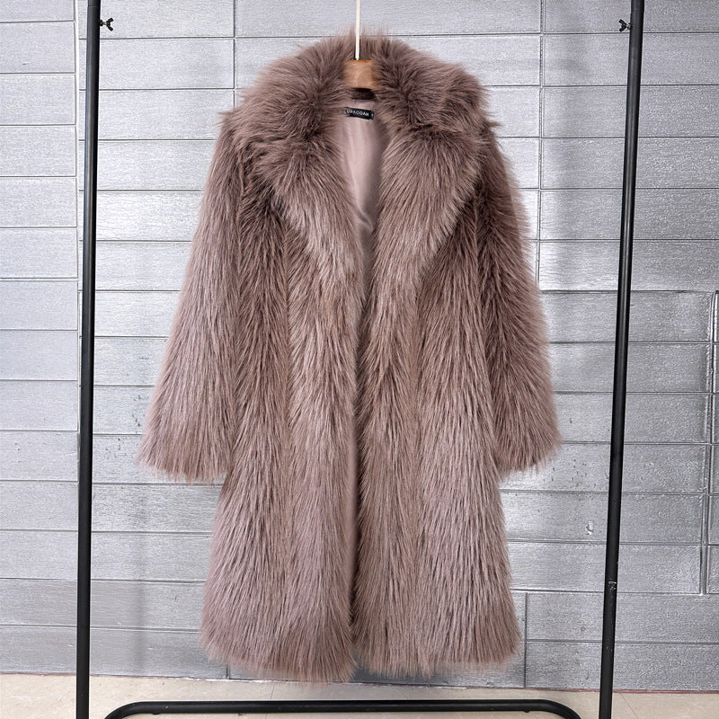 Women's Beautiful Mid-length Faux Winter Imitation Coats