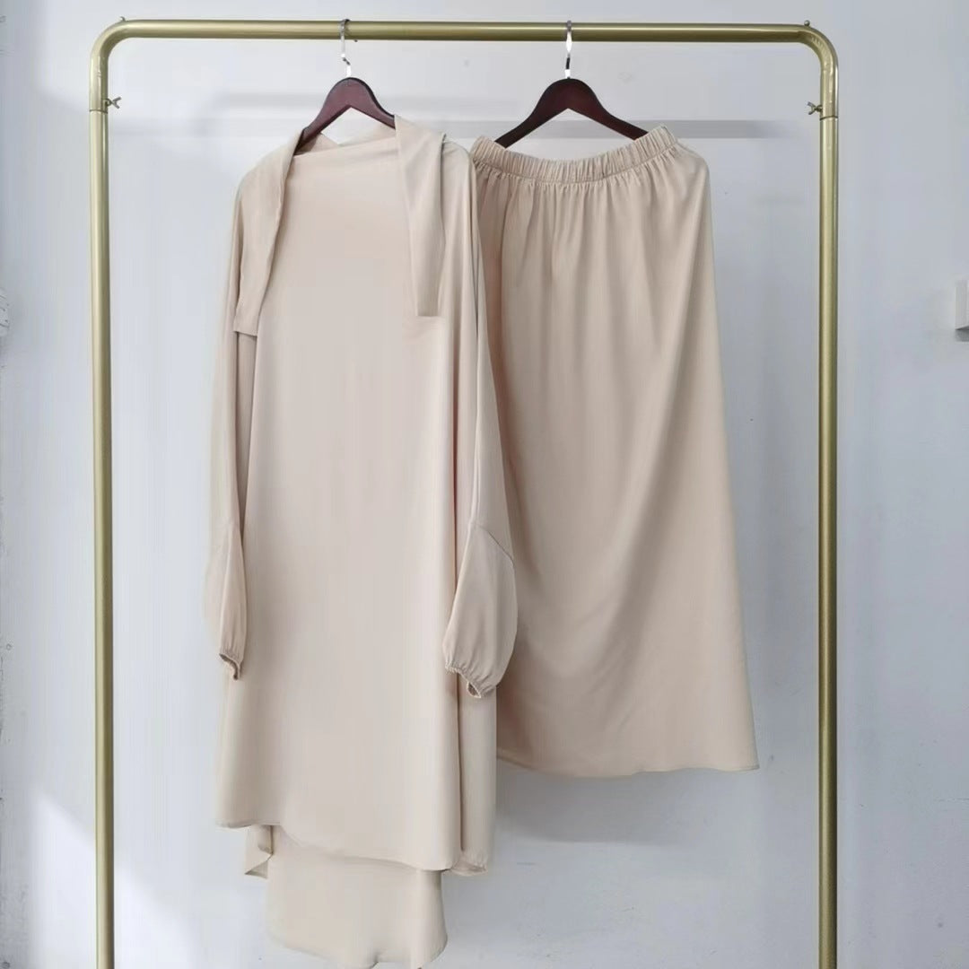 Robe Side Pocket Hooded Solid Color Dresses
