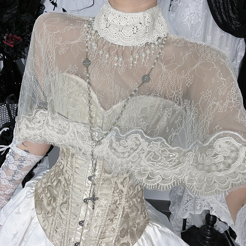 Women's Collar Cape Gothic Style Pure Sweet Tops