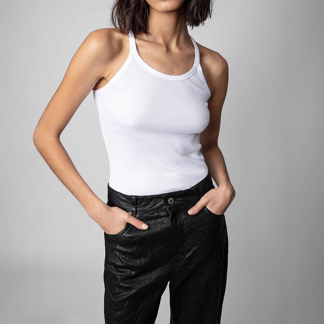 Little Wing Printed Thread Elastic Fabric Tops