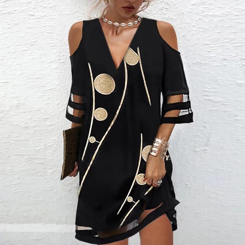Women's Summer Positioning Flower Mesh Sleeve Fashion Shorts