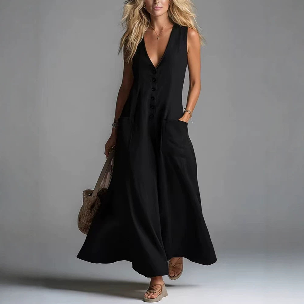 Attractive Women's Fashion Casual Style Sleeveless Dress
