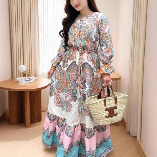 Women's Summer Holiday Fashion Ethnic Style Short-sleeved Dresses