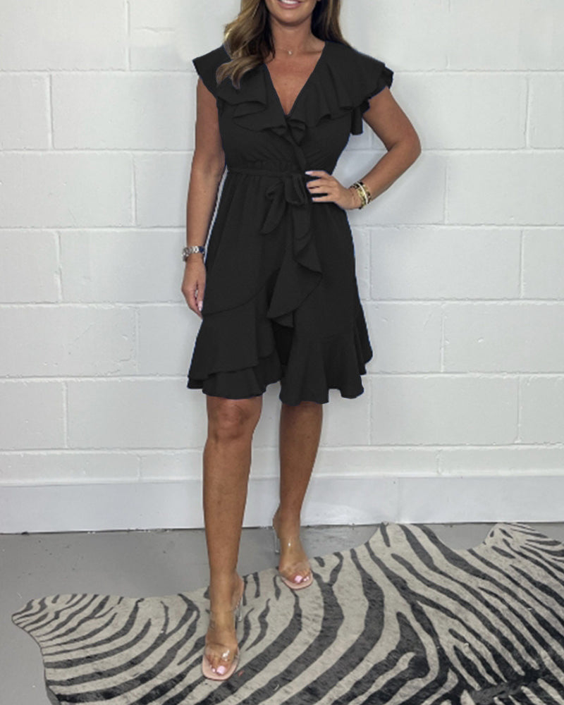 Women's Summer Ruffled Solid Color For Skirts